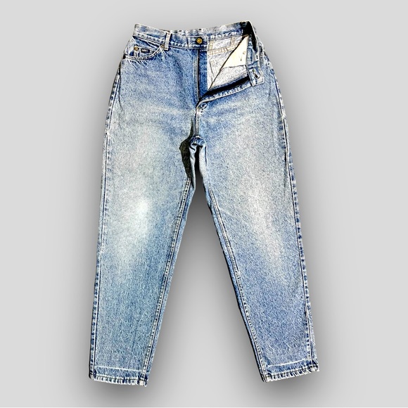 VINTAGE Lee Riders Stone Wash High Waisted Mom Jeans - Made in USA - Picture 2 of 10